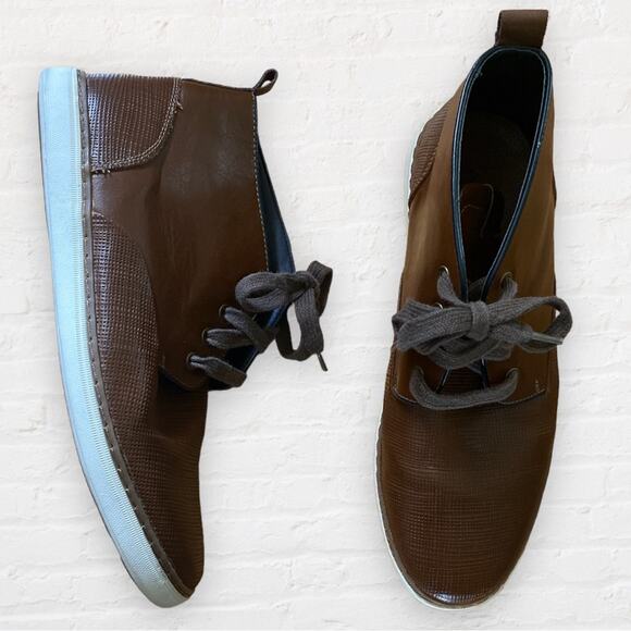 Aldo Other - Aldo mens brown faux leather chukka boots